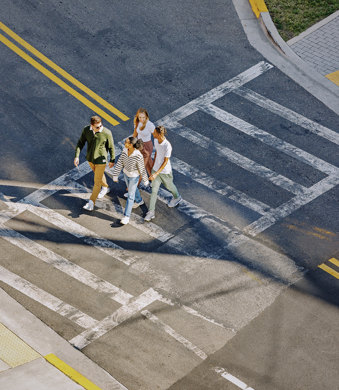 crossing the street